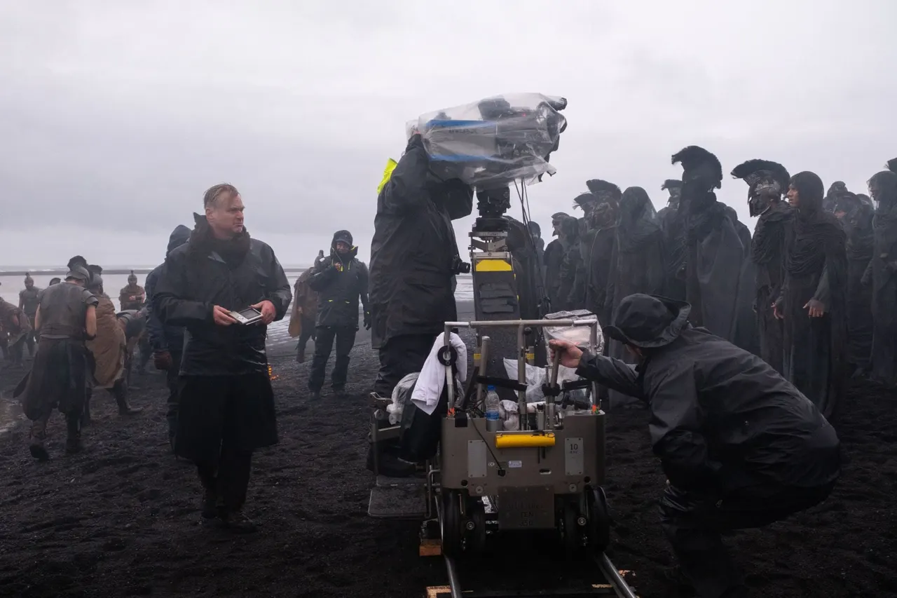 IMAX camera rig on set
