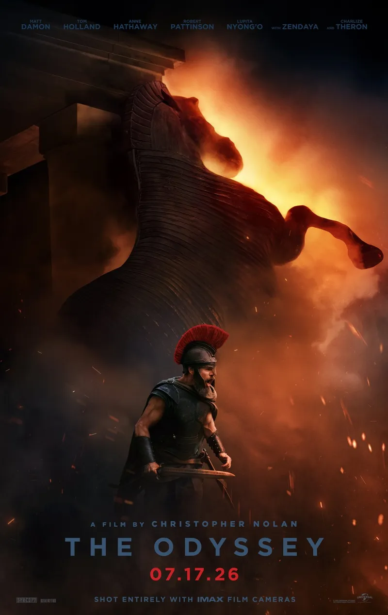 Poster — Odysseus and the burning Trojan Horse